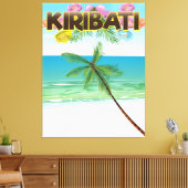 Kiribati-eiland-reisposter Canvas Afdruk (Insitu (Woonkamer))