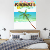 Kiribati-eiland-reisposter Canvas Afdruk (Insitu (Slaapkamer))
