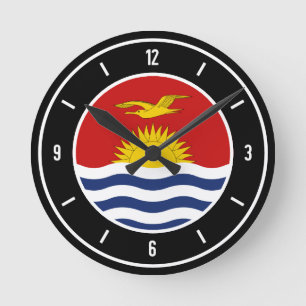 Kiribati Flag Elegant Ronde Klok