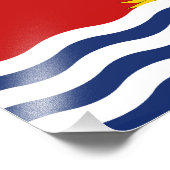 Kiribati Flag Foto Afdruk (Hoek)