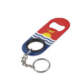 Kiribati Flag Mini Flessenopener (Achterkant Gekanteld)