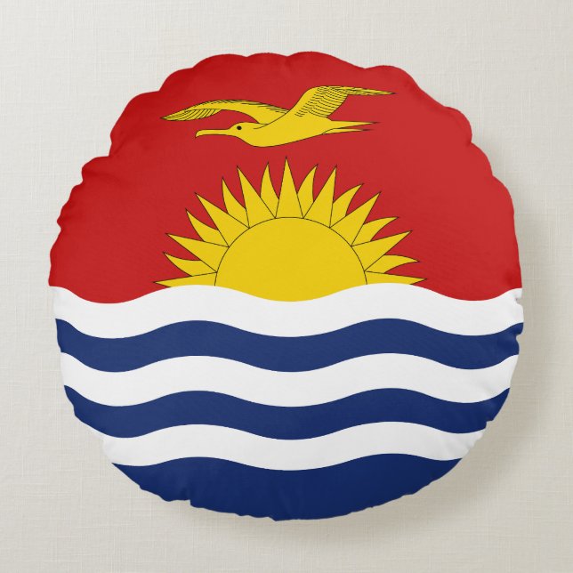Kiribati Flag Rond Kussen (Voorkant)