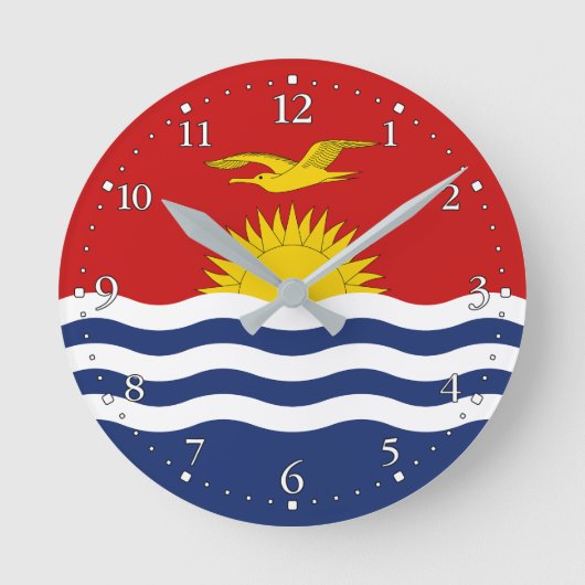 Kiribati Flag Ronde Klok (Voorkant)