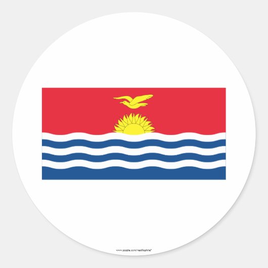 Kiribati Flag Ronde Sticker (Voorkant)