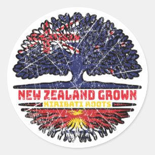 Kiribati I-Kiribati Nieuw-Zeelandse boom Ronde Sticker