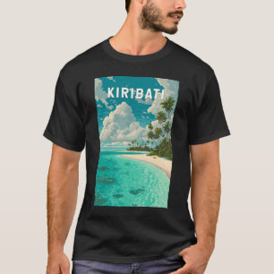 Kiribati Illustratie Reis Kunst Vintage T-shirt