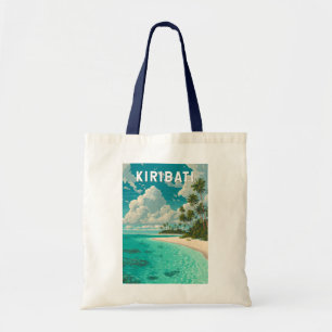 Kiribati Illustratie Reis Kunst Vintage Tote Bag