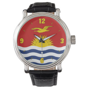 Kiribati Nationale vlag Elegant Patriotic Horloge