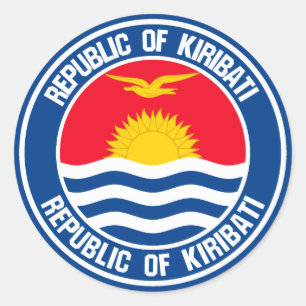 Kiribati Round Emblem Ronde Sticker