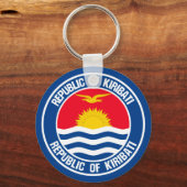 Kiribati Round Emblem Sleutelhanger (Voorkant)