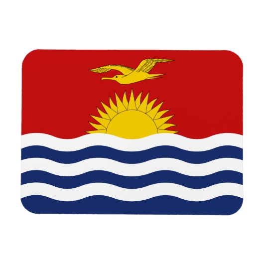 Kiribati-vlag Magneet (Horizontaal)