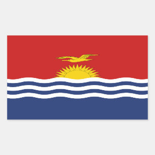 Kiribati-vlag Rechthoekige Sticker