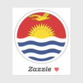Kiribati Vlag Ronde Sticker (Vel)