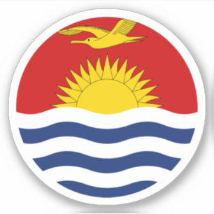 Kiribati Vlag Ronde Sticker