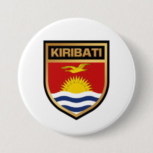 Kiribati-vlaggenschip Ronde Button 7,6 Cm