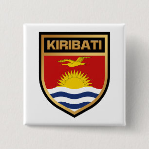 Kiribati-vlaggenschip Vierkante Button 5,1 Cm