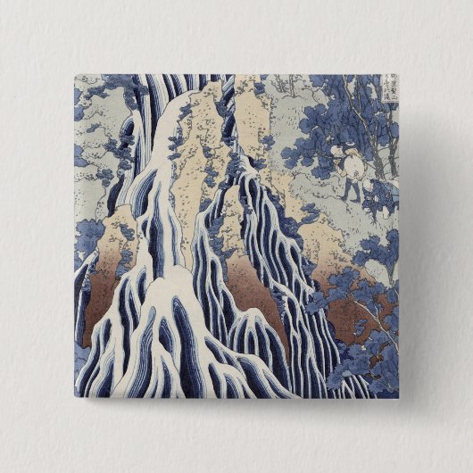 Kirifuri Herfst op Kurokami Mount Vierkante Button 5,1 Cm (Voorkant)