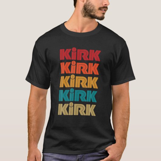 Kirk Achternaam, Matching Familienaam T-shirt (Voorkant)