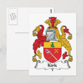 Kirk Family Crest Briefkaart (Voorkant / Achterkant)