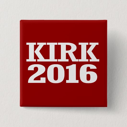 Kirk - Mark Kirk 2016 Vierkante Button 5,1 Cm (Voorkant)