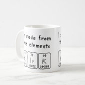 Kirk nom de table périodique mug (Devant gauche)