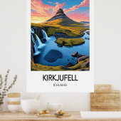 Kirkjufell Iceland Travel Poster (Cuisine)