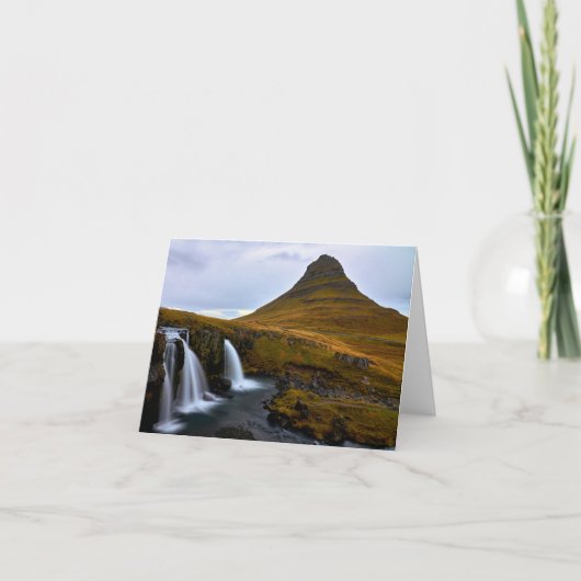 Kirkjufell, Islande carte de remerciements. (Devant)