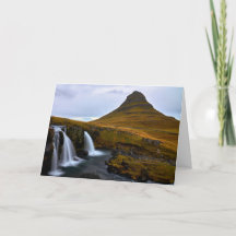 Kirkjufell, Islande carte de voeux pliée.