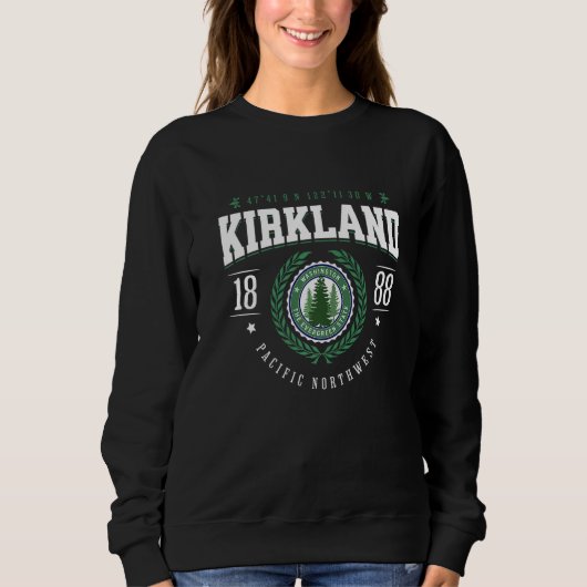 Kirkland Washington State Pine Tree WA Souvenir Re Trui (Voorkant)
