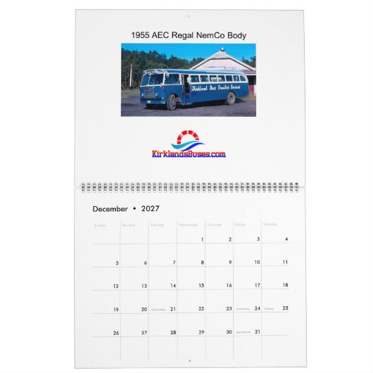 Kirklands bussen kalender (Dec 2027)