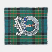 Kirkpatrick Clan Badge Tartan Pset Fleece Deken (Voorkant (Horizontaal))