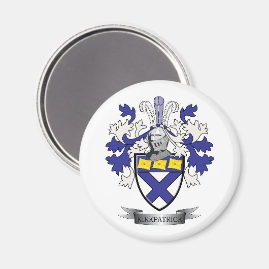 Kirkpatrick Family Crest Coat of Arms Magneet (Voorkant / Achterkant)