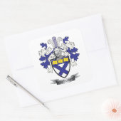 Kirkpatrick Family Crest Coat of Arms Vierkante Sticker (Envelop)