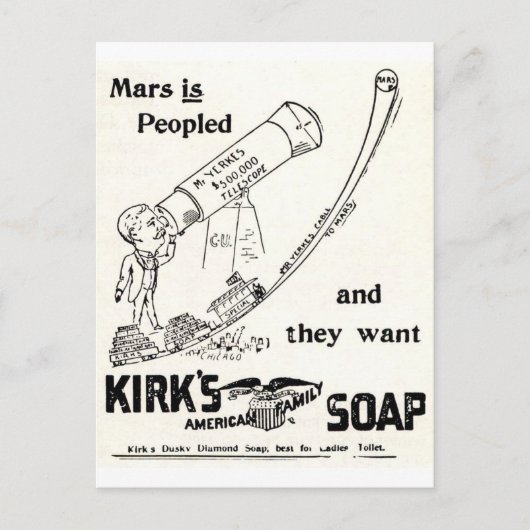 Kirk's Soap Campy Ad over MARS Briefkaart (Voorkant)