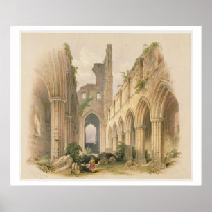 Kirkstall Abbey, de Nave en Choir uit 'The Mon' Poster