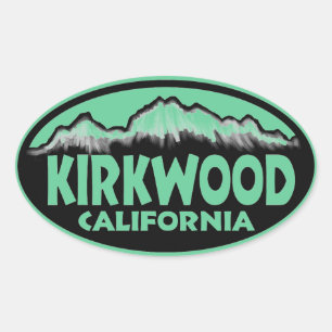 Kirkwood California groene ovale stickers