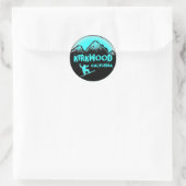 Kirkwood California turquoise snowboard stickers (Sac)