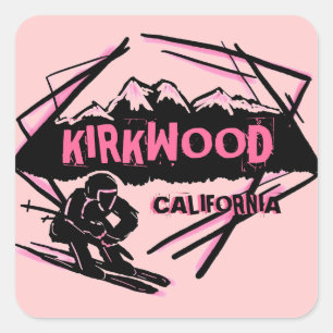 Kirkwood Californie thème rose autocollants