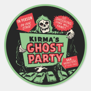 Kirma's Ghost Party Spook Show Poster Sticker