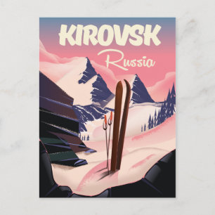 Kirovsk Rusland ski reisposter Briefkaart