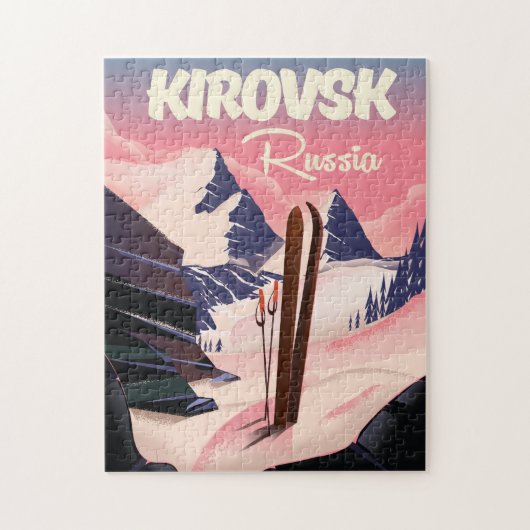 Kirovsk Russia skiposter Legpuzzel (Verticaal)