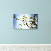 Kirschblüte Canvas Afdruk (Insitu (Houten vloer))