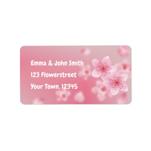 Kirschblüten - rosa | romantischer etiket (Voorkant)