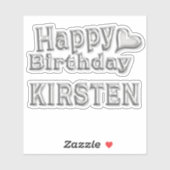 Kirsten Happy Birthday Autocollants (Feuille)