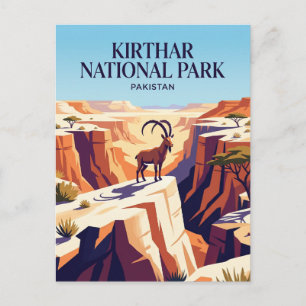 Kirthar National Park Pakistan Briefkaart