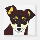 Kisha Chihuahua Magnet - Blanc (Devant)