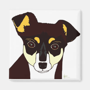 Kisha Chihuahua Magnet - White Magneet