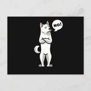 Kishu Inu Stubborn Dog Briefkaart