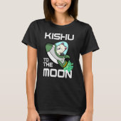 Kishu naar de maan Crypto Kishu Inu munt T-shirt (Voorkant)
