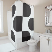 Kismet Zwart & Wit Douchegordijn (In situ)